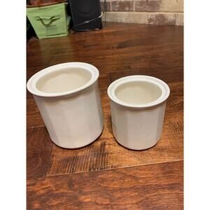 White Kitchen Cannister Set - 2 Pcs